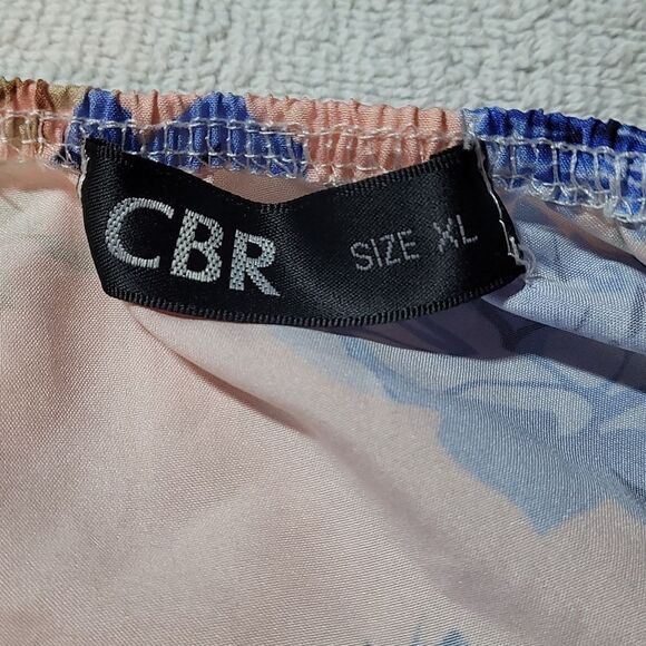 CBR Beautiful Blush Pink Floral Lace-Up Crop Top XL - Picture 6 of 8